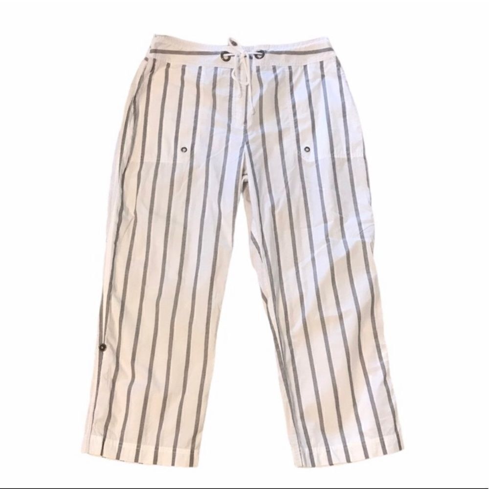 Chico’s Size 6 (0.5) Cotton Capri Pants EUC